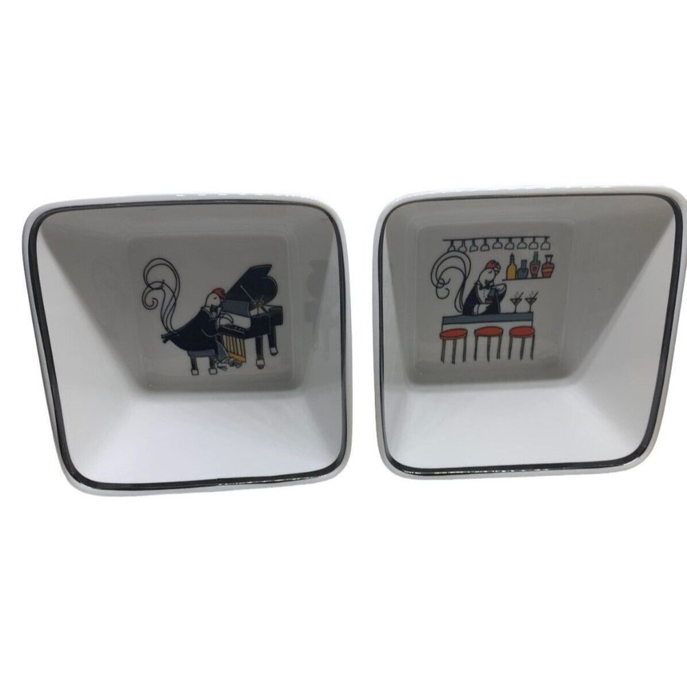 ZRIKE Cocktails Olive Bar Waiter Piano Chickens Square Appetizer Bowls Poland